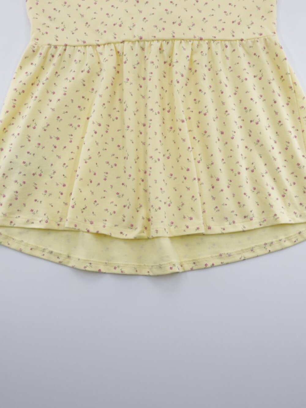 Hollister Women's Floral Soft Strapless Cinched Babydoll Top Yellow Size XL - Picture 6 of 8